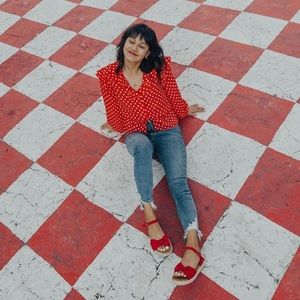 Topshop Distressed Hem Skinny Jeans